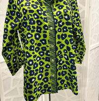 Gretchen Scott - Cheetah Button Up Top