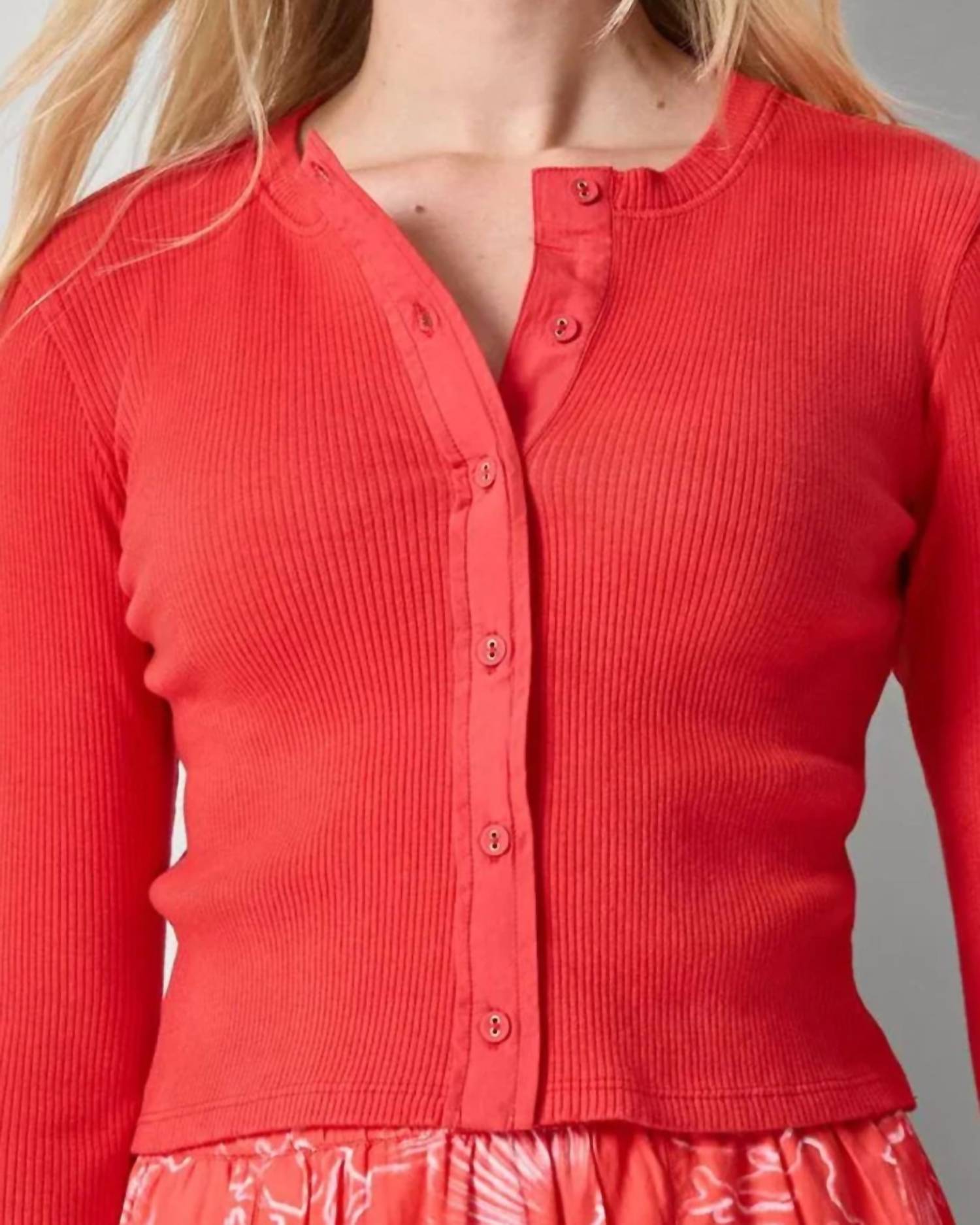 Lilla P - Mixed Media Cardigan