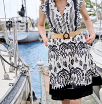 Charlie B - Women's Printed Linen Cotton Dress