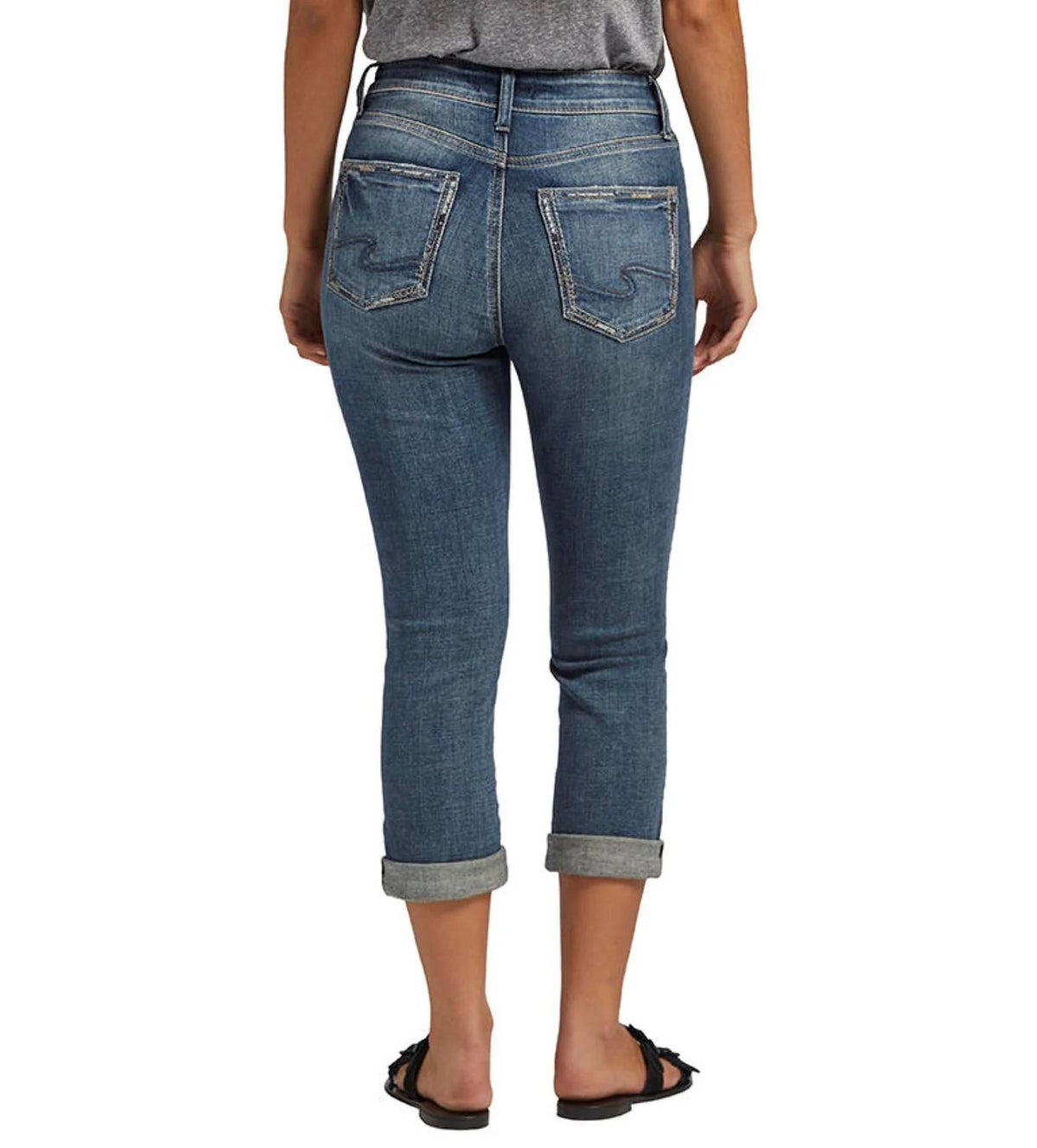Silver Jeans Co - Avery High Rise Capri Jeans - Plus