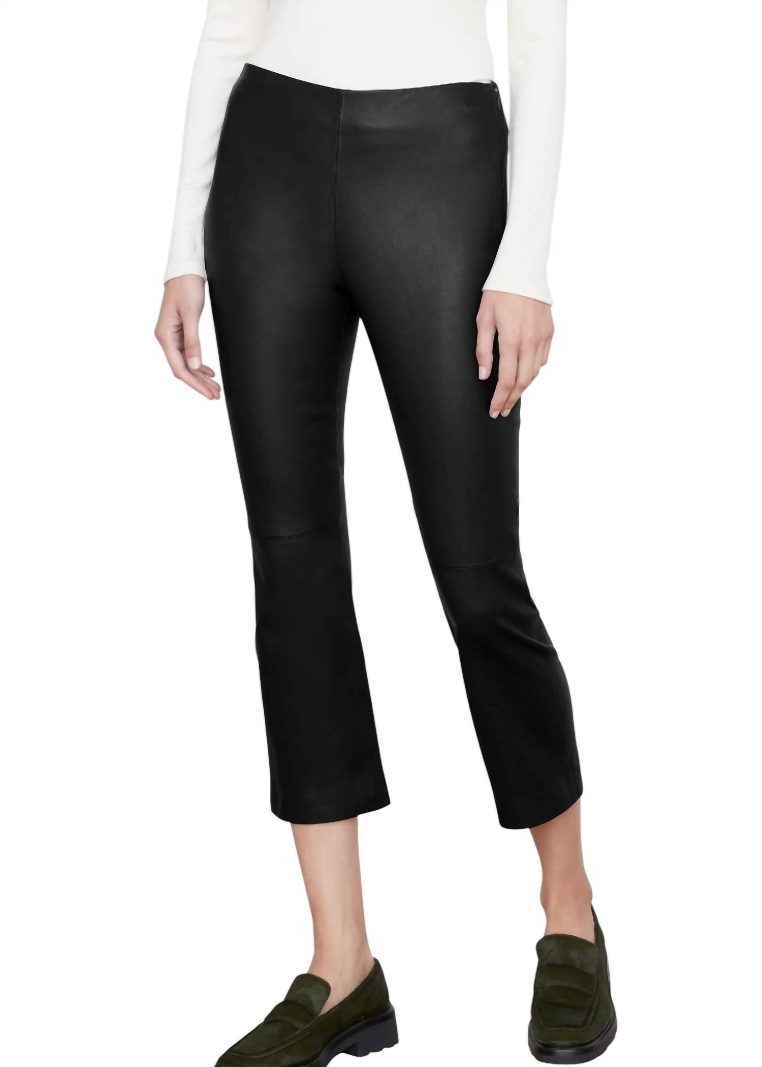 Vince - Crop Flare Leather Pants