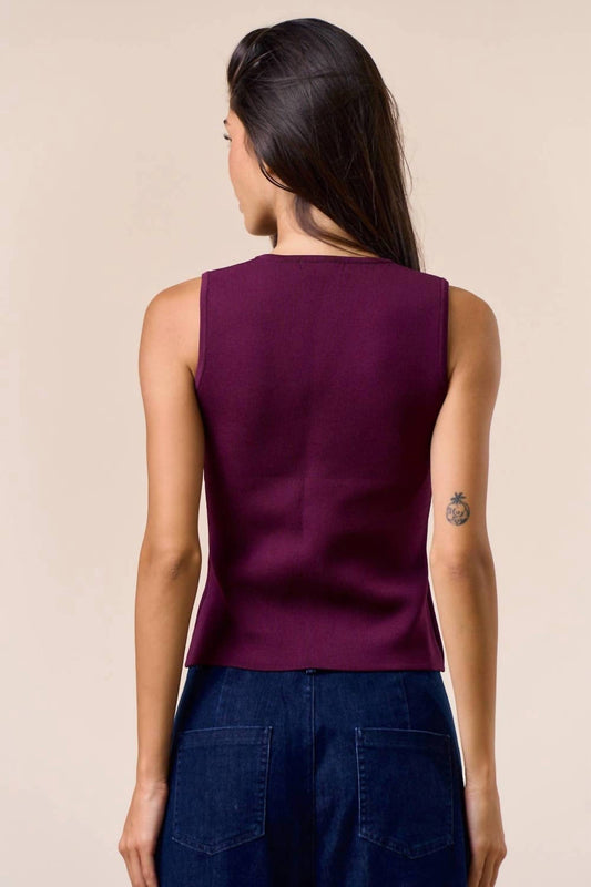 Lalavon - Knit Vest with Buttons