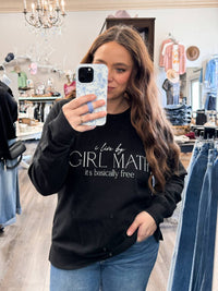 The Minted Olive - Girl Math Graphic Crewneck Sweatshirt