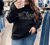 The Minted Olive - Girl Math Graphic Crewneck Sweatshirt