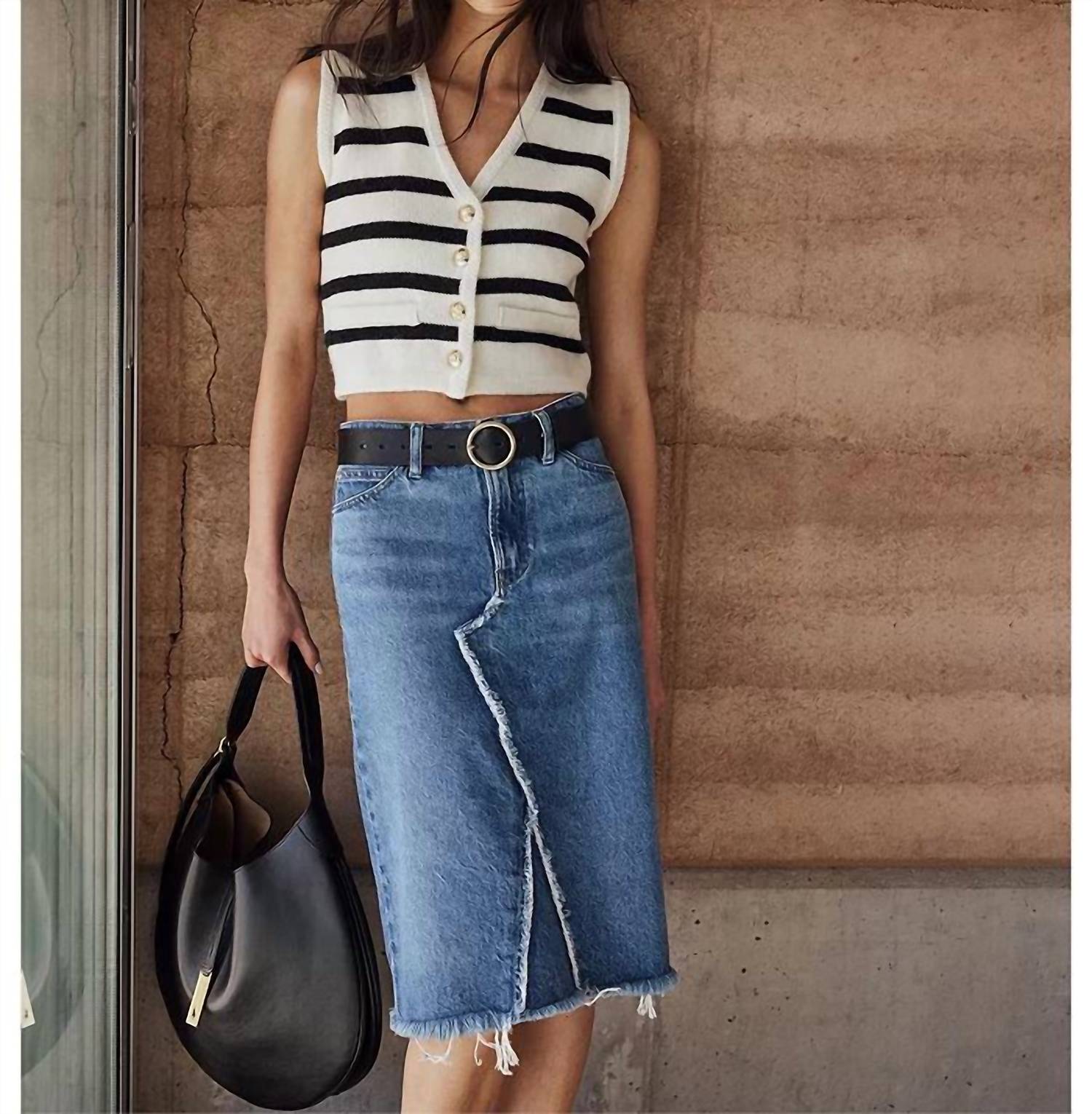 Frame - Deconstructed Denim Skirt