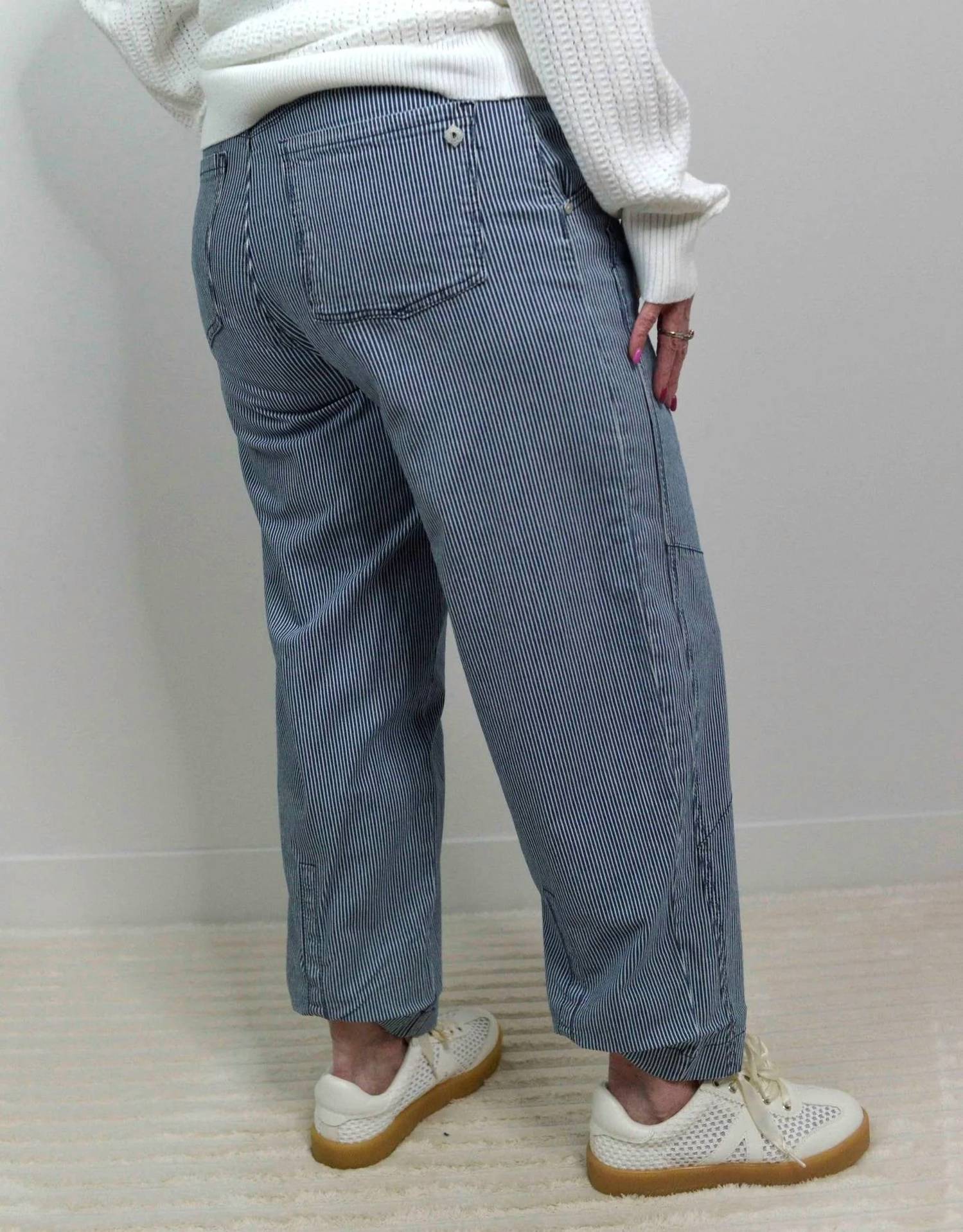 Democracy - Relaxed Stripe Barrel Jean