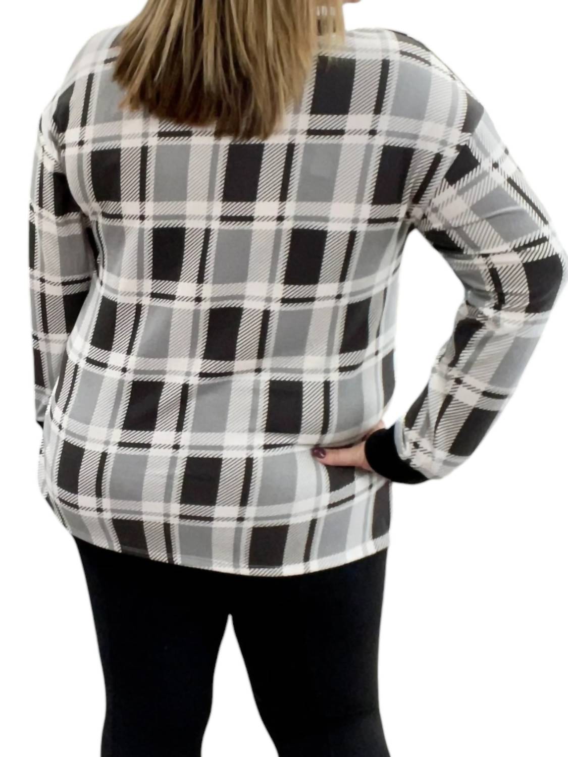 Honeyme - Plaid Long Sleeve Tee