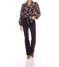 Fifteen Twenty - Long Sleeve Tie Front Top