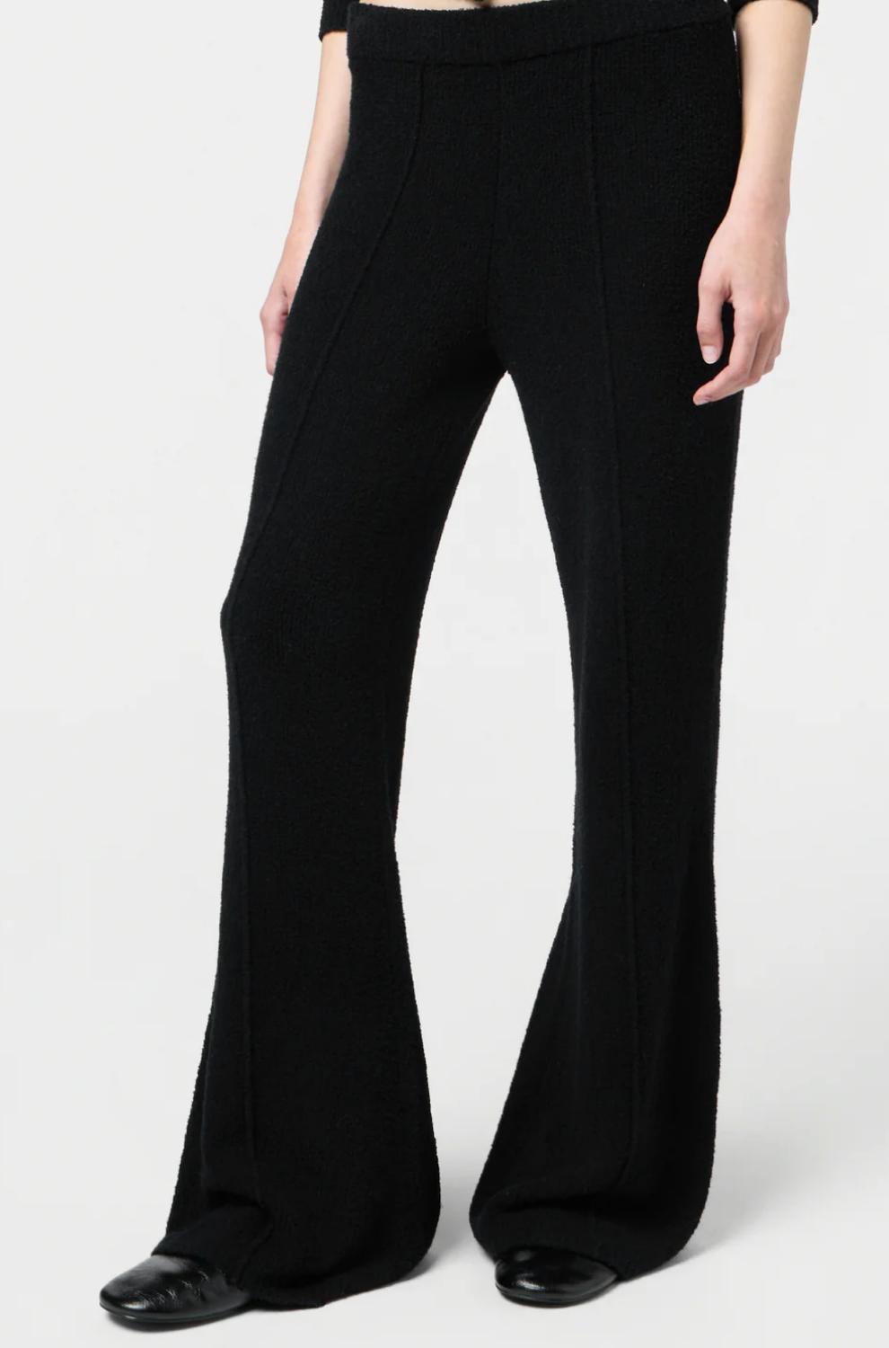 Guest In Residence Boucle Flare Pants in residence boucle flare pants in black - women's pants - alternate view