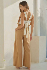 Bucketlist - Adjustable Back Bow Jumpsuit