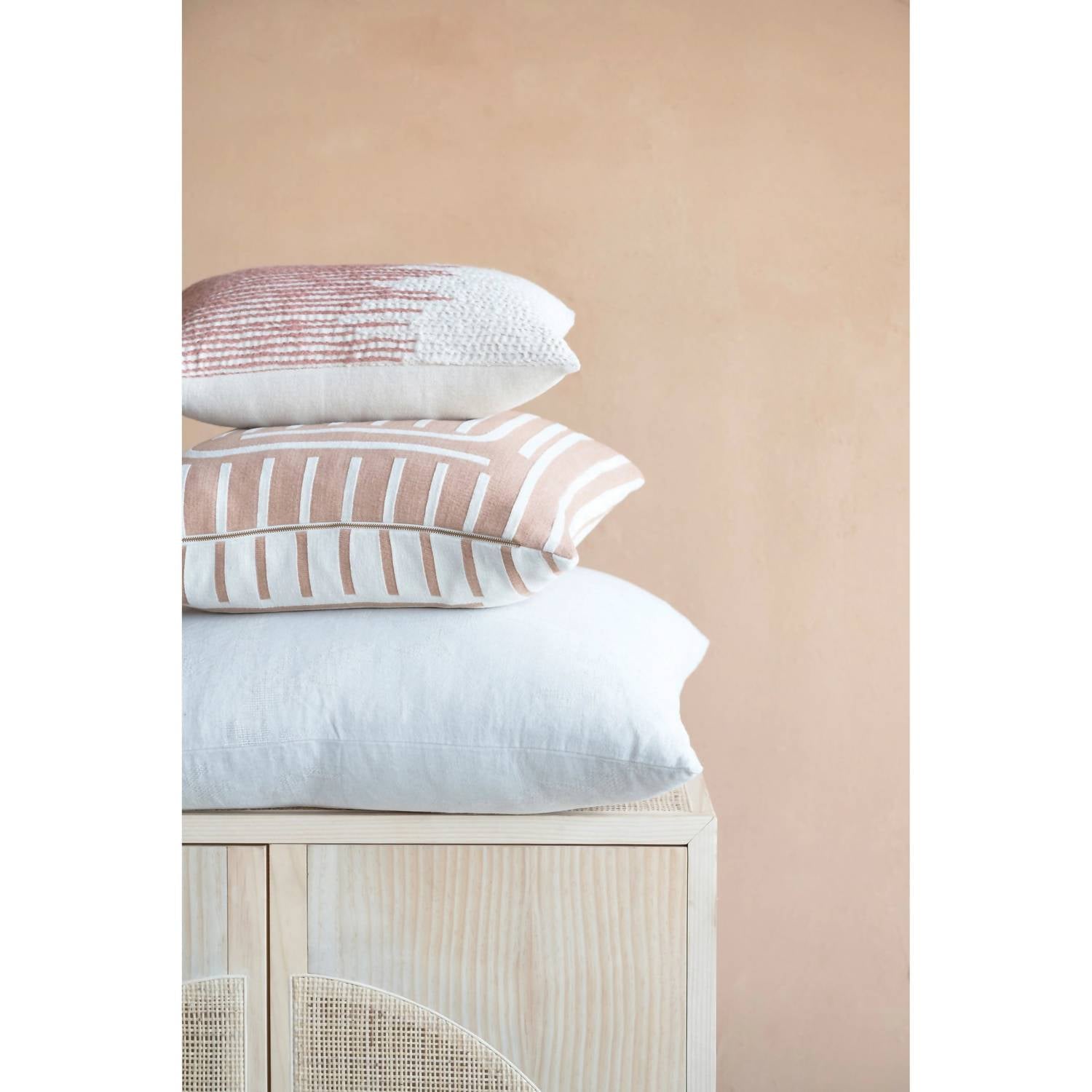 Creative Co-Op - Lumbar Embroidered Pillow