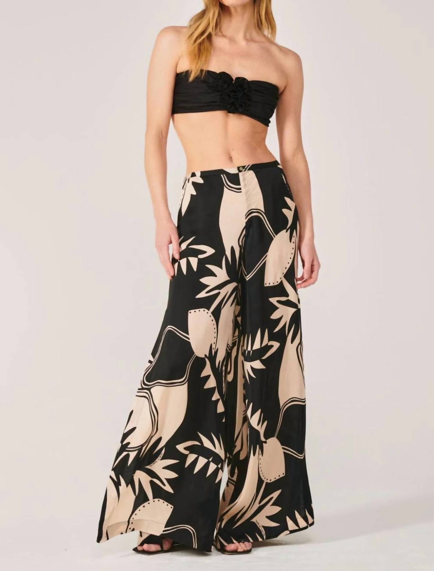 Poupette St Barth Amelia Crop Top in black - women's shirt - view 4