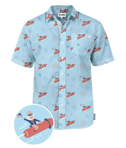 Tipsy Elves - Men's Fun Usa Button Down Shirt