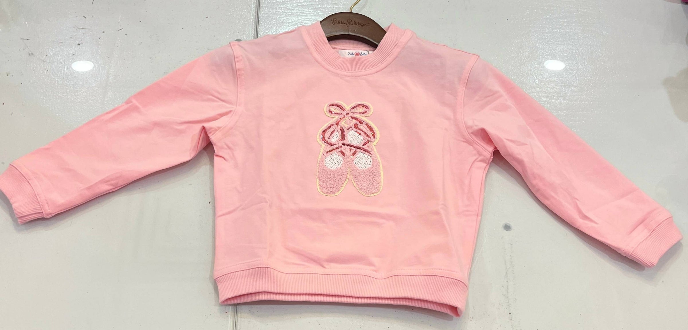 Lulu Bebe Girl's Ana Top in ballet - kids' sweater