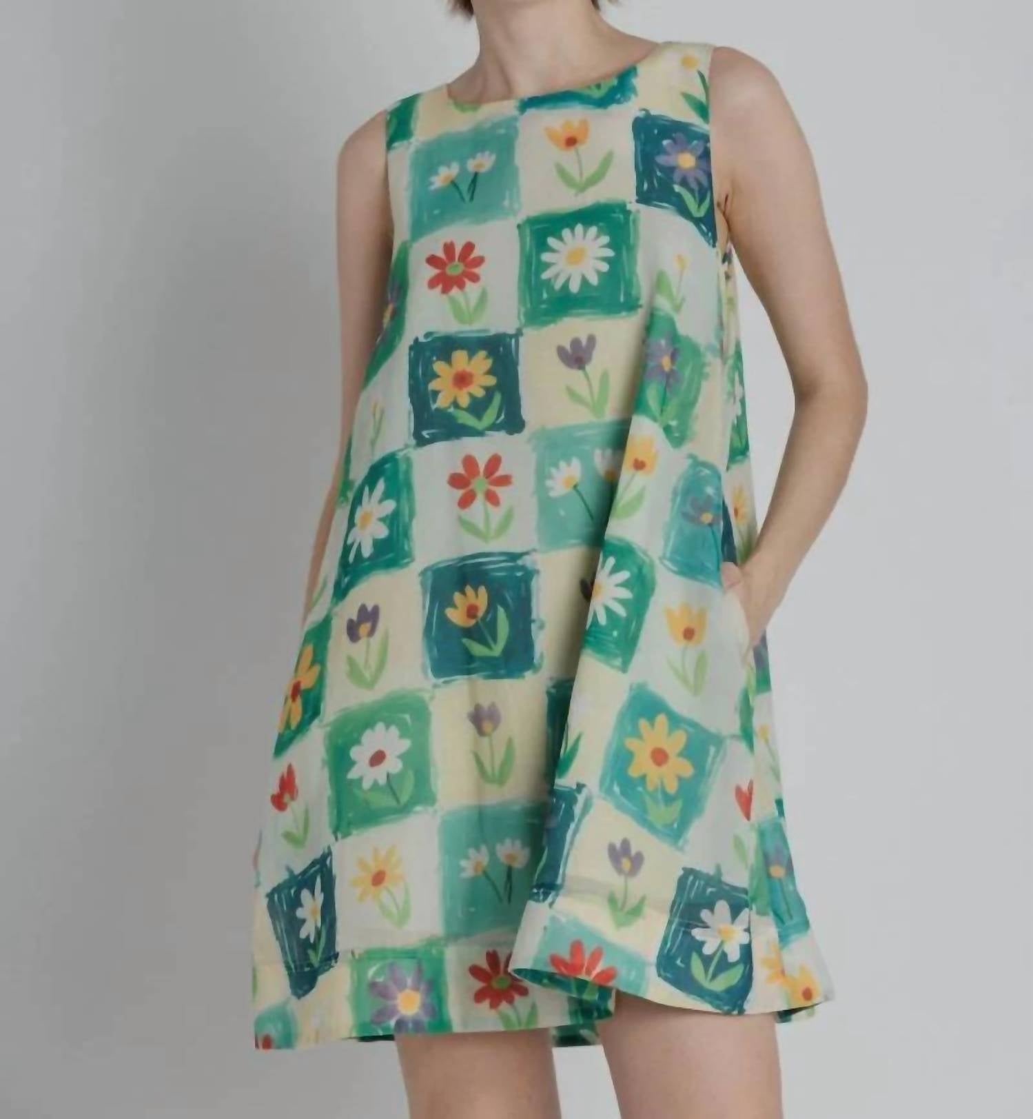 Aureum - Flower Print Mini Dress
