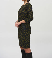 Joseph Ribkoff - Women's Geometric Jacquard Shift Dress