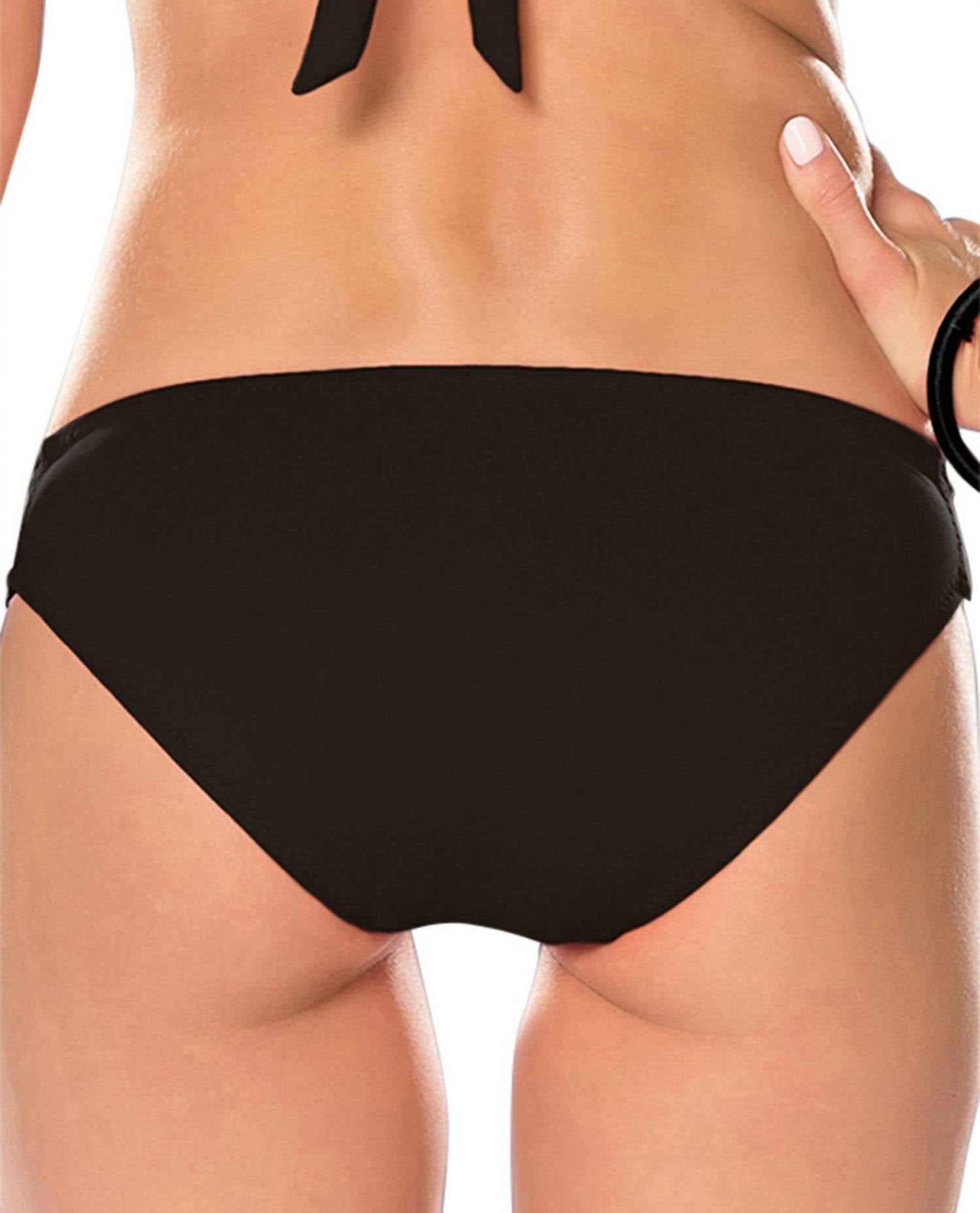 Becca - Women's Electric Current Solid Macrame Hipster Bikini Bottom