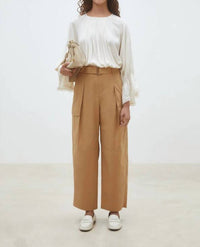 Suncoo - Jim Wide-leg Cotton Poplin Pants