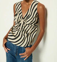 Nation LTD Bisbe Tank Top in swirl print - women's tank top - detail view