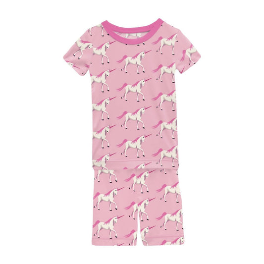 Kickee - Girl's Short Sleeve Pajama Set