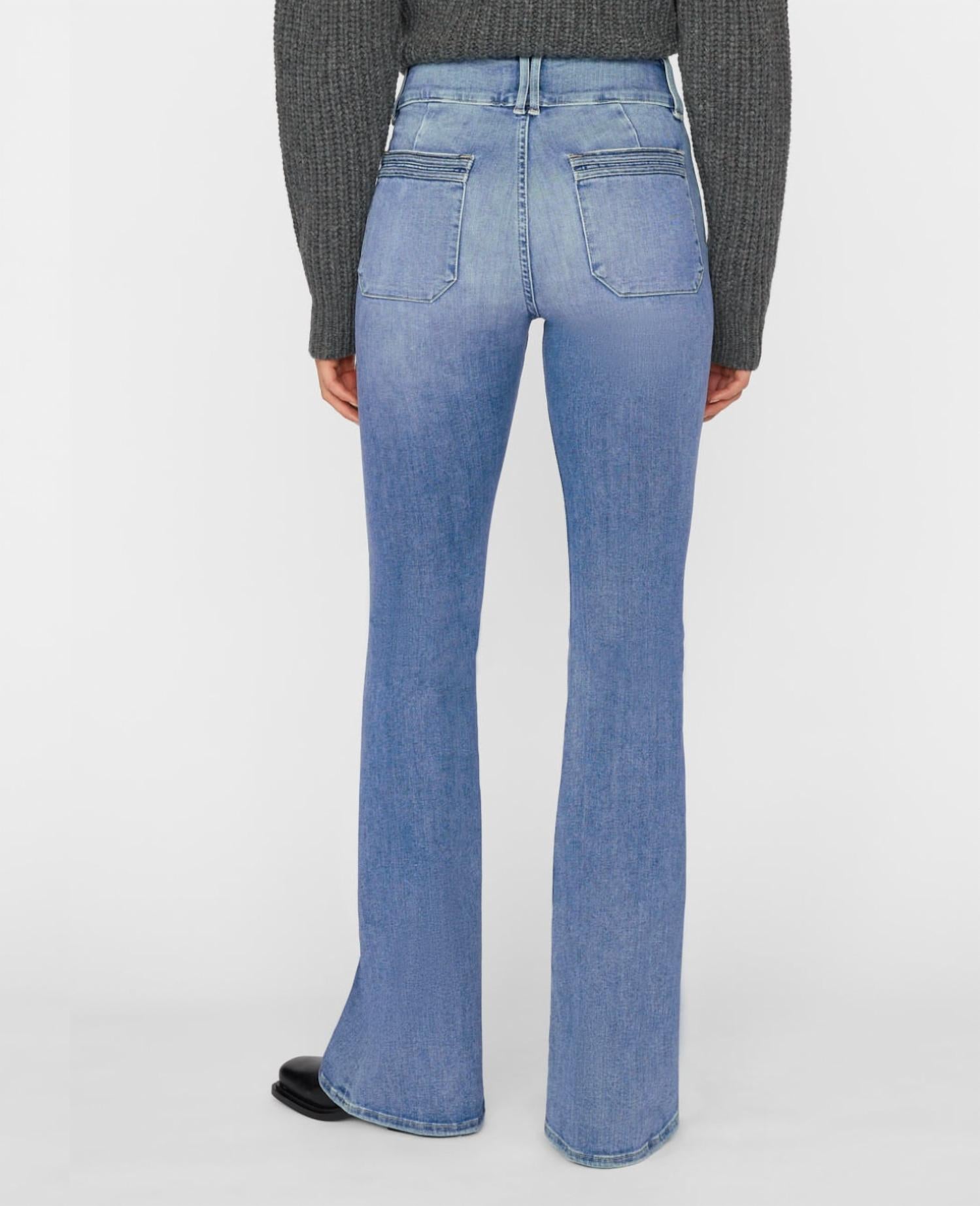 FRAME Double Detail Flare Denim in merced - women's jeans - view 4