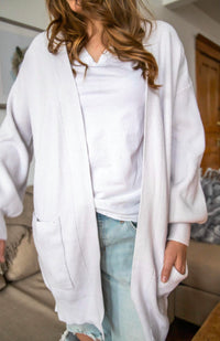 Ontwelfth - Open front poet sleeve cardigan