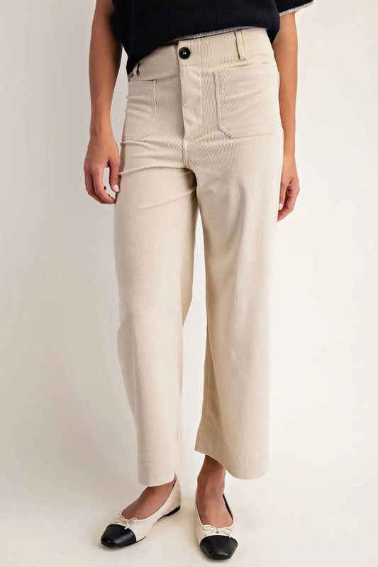 Ee:Some - Corduroy Patch Pocket Pant