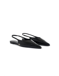ANINE BING Women's Cowhide Ankle Strap Flats in black - women's sandal