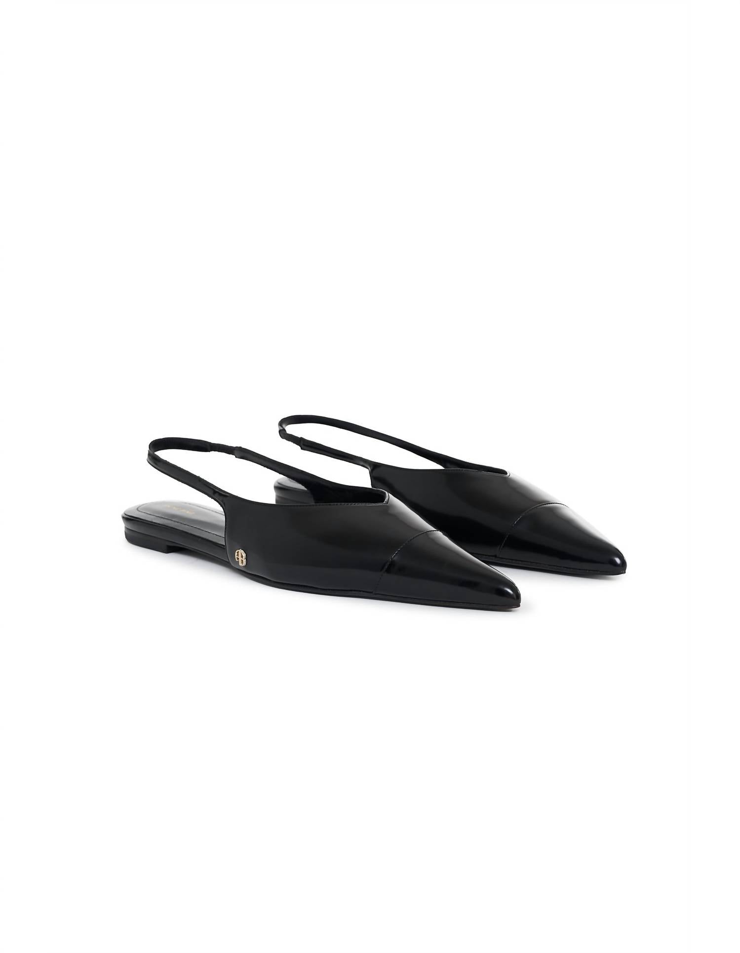 ANINE BING Women's Cowhide Ankle Strap Flats in black - women's sandal