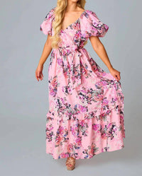 BUDDYLOVE Floral Maxi Dress in bashful pink - women's dress