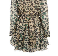 THE SHIRT Jenica Mini Dress in green leopard - women's dress - view 6