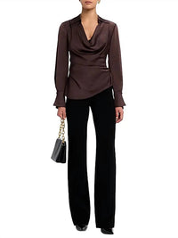 Simkhai - Symone Long Sleeve Cowl Neck Top