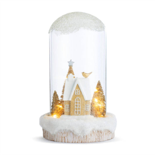 Winter Home Cloche Vignette