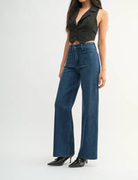 Jbd. - Mini Patch Pocket Wide Leg Jeans