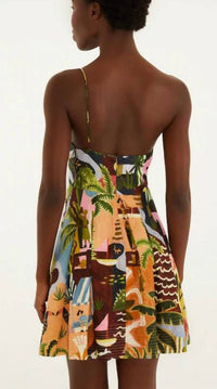 Farm Rio - Tropical Painting Mini Dress