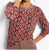 Nic + Zoe - Harvest Ikat Pure Cotton Sweater
