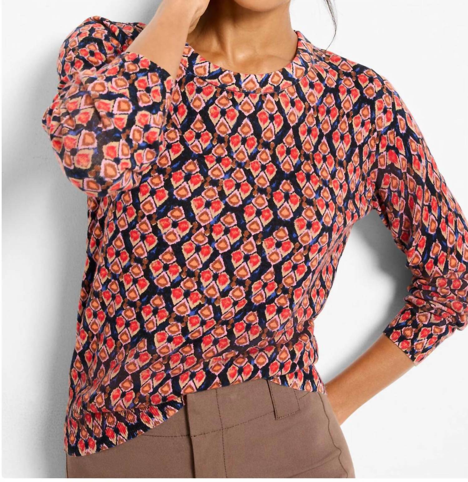 Nic + Zoe - Harvest Ikat Pure Cotton Sweater