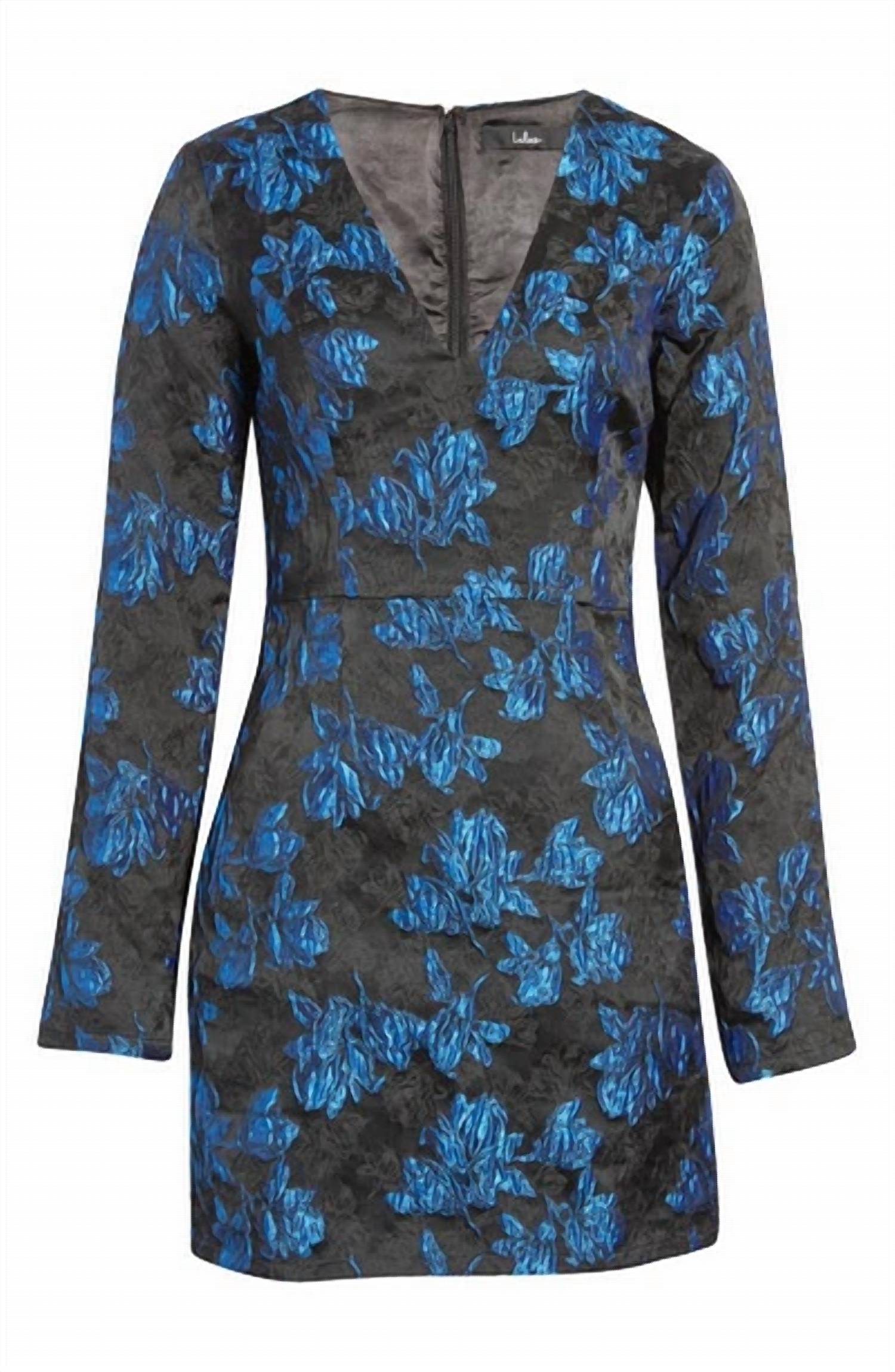 Lulus - Elegant Taste Floral Jacquard Mini Dress