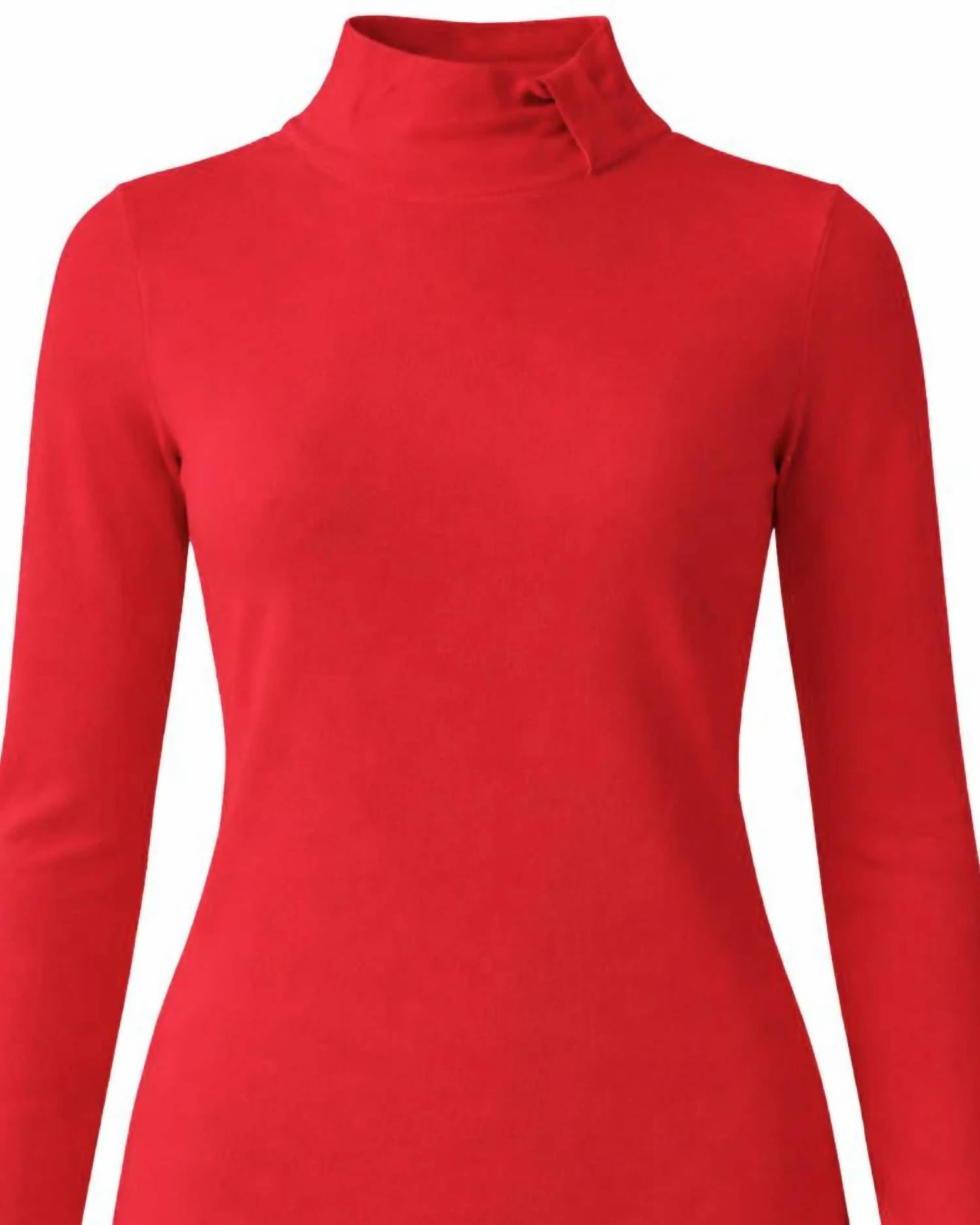 J'Envie/Eli - Women's Notch Turtleneck Top