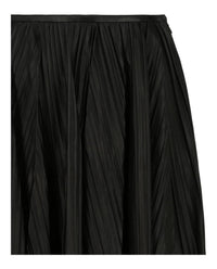 Salvatore Ferragamo - Women's Leather Pleated Midi Skirt