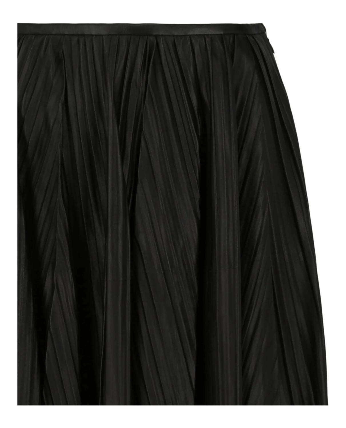 Salvatore Ferragamo - Women's Leather Pleated Midi Skirt