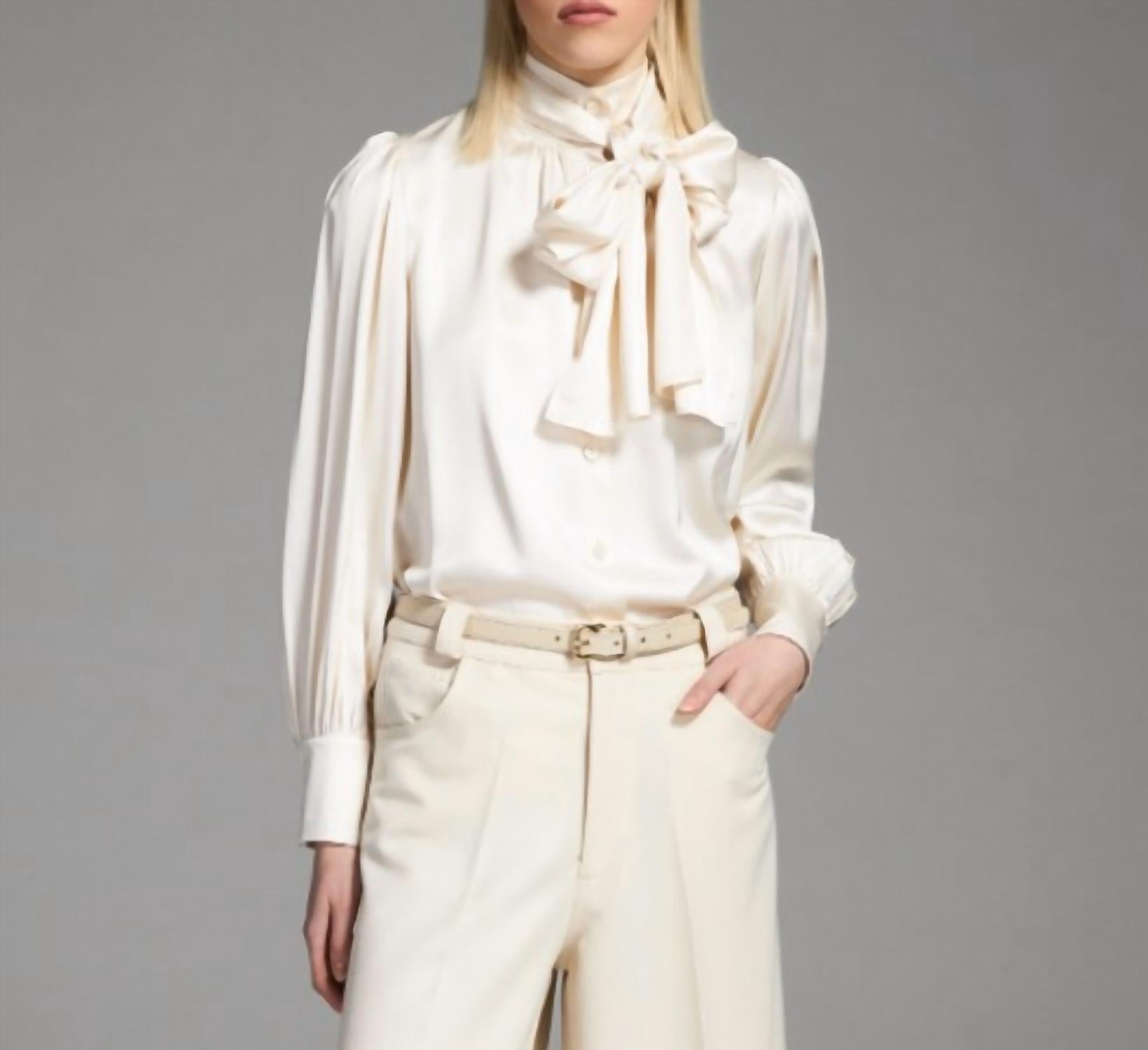 Tricot Chic - Tie Neck Blouse