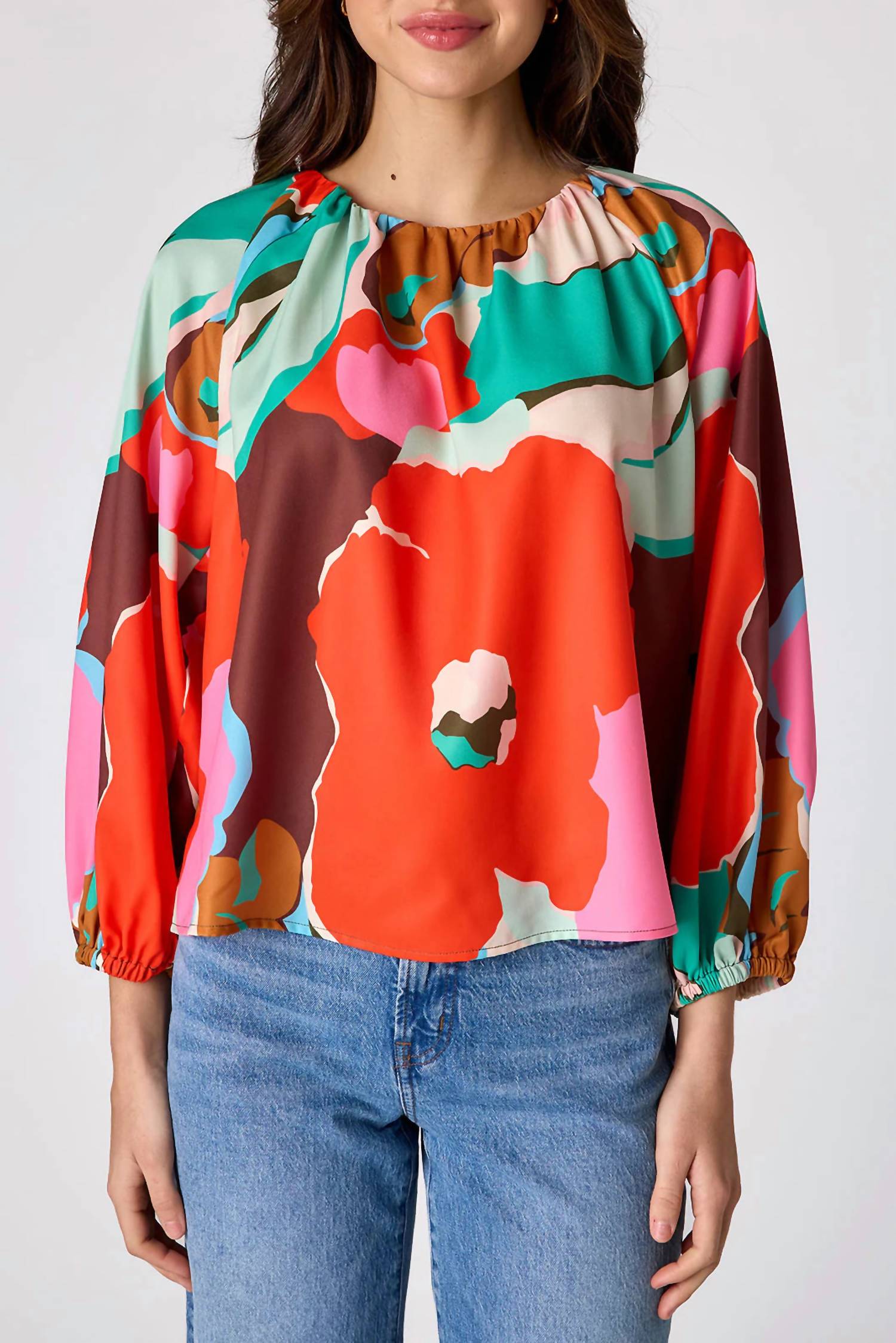 Crosby by Mollie Burch Claudia Crew Blouse in o keefe - women's blouse - view 5