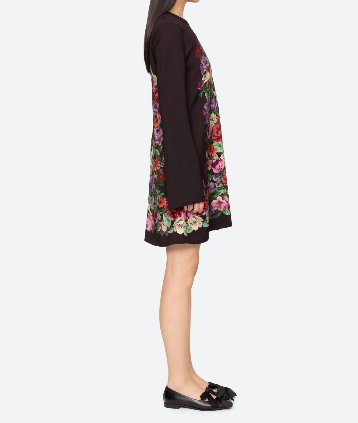Sea - Viktoria Print Long Sleeve Mini Dress