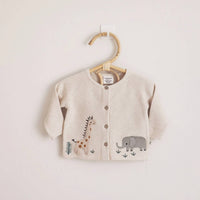 Viverano Organics - Kids Animal Safari Embroidered Cardigan