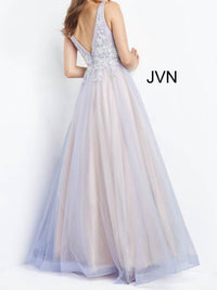 Jovani - Floral Bodice A-line Gown