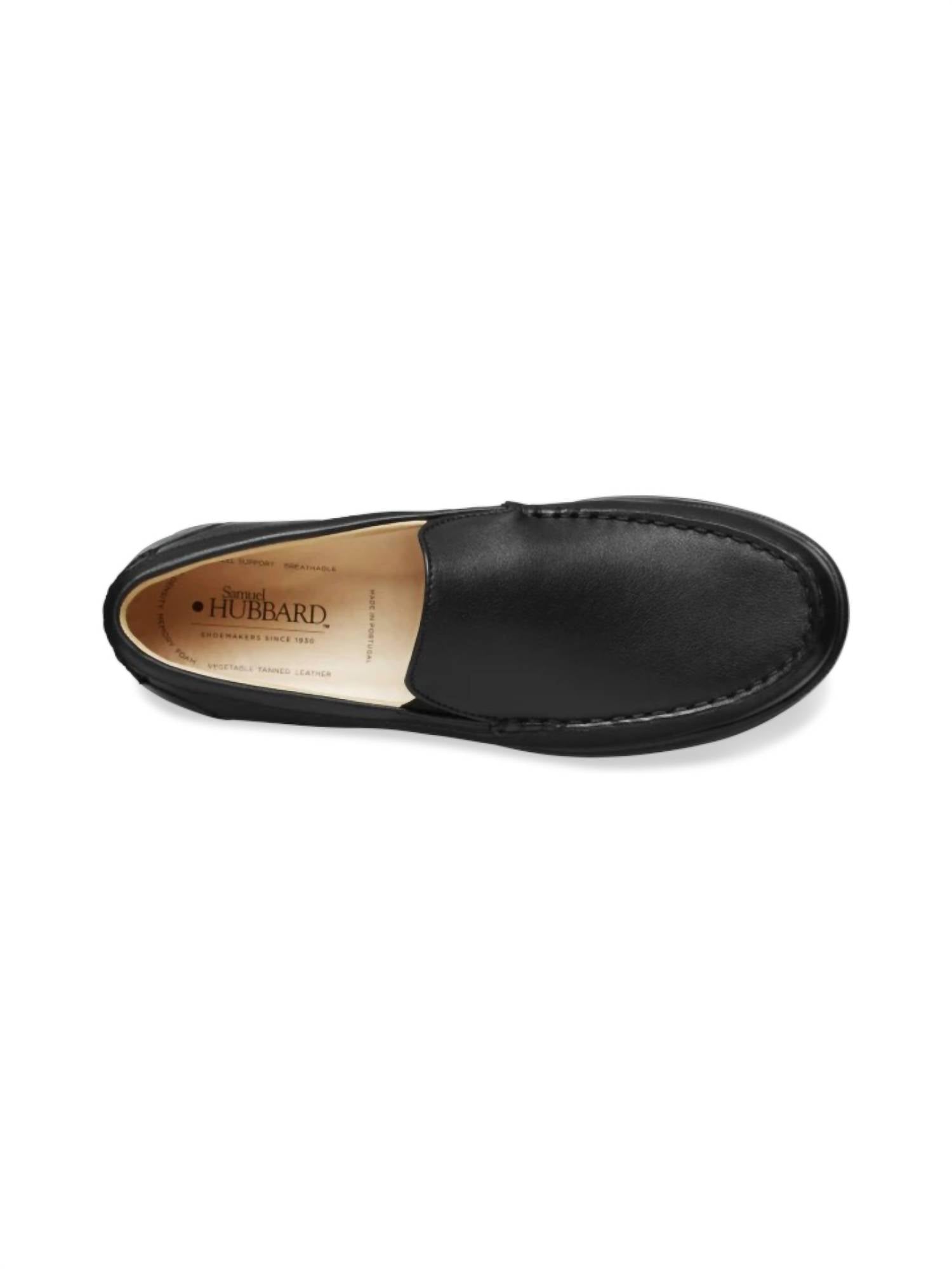Samuel Hubbard Men's Blue Skies Slip-on Loafer in black - men's sneaker - detail view