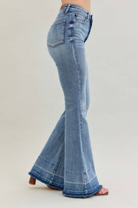 Judy Blue - High Waisted Tummy Control With Release Hem Flare Jeans