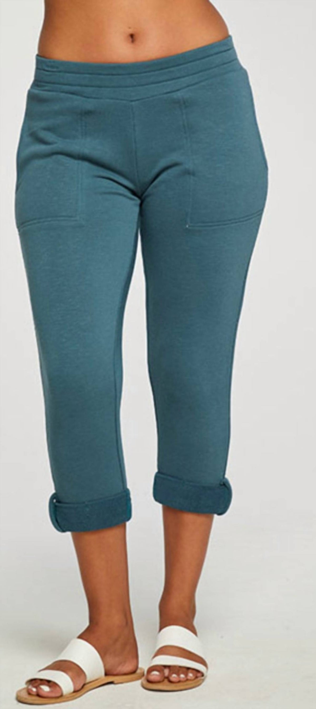 Chaser - French Terry Cropped Rolled Hem Jogger