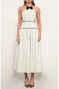 Maude Club - Backless Halter Dress With Bow